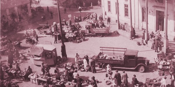 BA 7011 Wochenmarkt Casinoplatz Anfang 1930iger Jahre