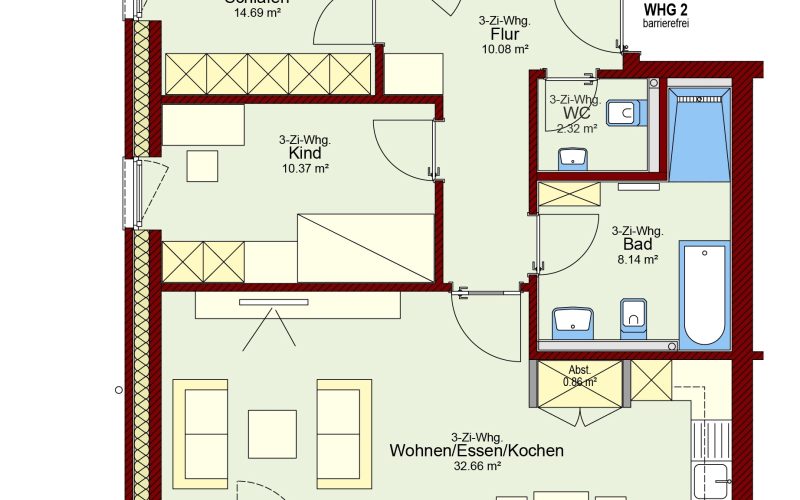 3 Zimmer Neubau Eigentumswohnung im Quartier Helleheide ID 2236 2